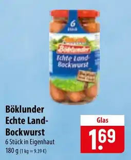 Famila Nord Ost Böklunder Echte Land-Bockwurst Angebot