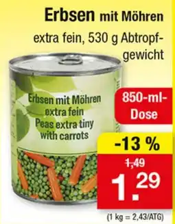 Zimmermann Erbsen mit Möhren Angebot