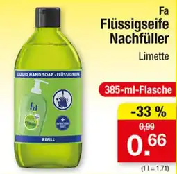 Zimmermann Fa Flüssigseife Nachfüller Limette Angebot