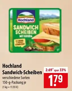 Famila Nord Ost Hochland Sandwich-Scheiben Angebot