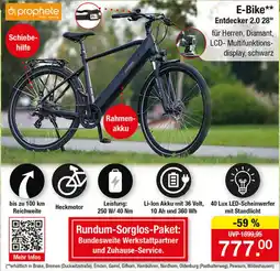 Zimmermann prophete E-Bike Entdecker 2.0 28" für Herren, Diamant, LCD-Multifunktions-display, schwarz Angebot