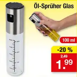 Zimmermann Öl-Sprüher Glas Angebot