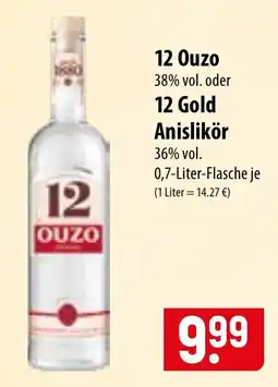Famila Nord Ost 12 Ouzo oder 12 Gold Anislikör Angebot