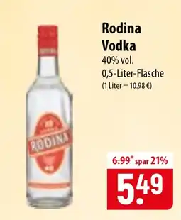 Famila Nord Ost Rodina Vodka Angebot