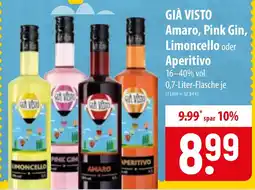 Famila Nord Ost GIÀ VISTO Amaro, Pink Gin, Limoncello oder Aperitivo Angebot