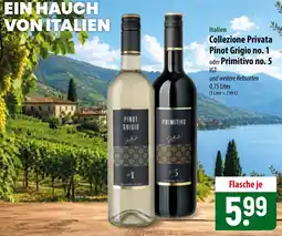 Famila Nord Ost Collezione Privata Pinot Grigio no. 1 oder Primitivo no. 5 Angebot