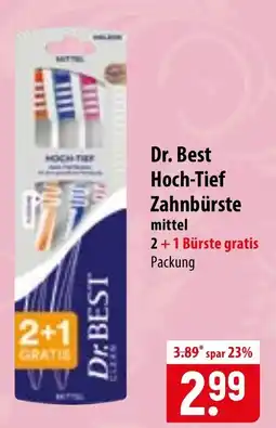 Famila Nord Ost Dr. Best Hoch-Tief Zahnbürste mittel Angebot