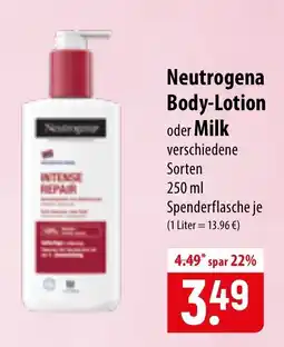 Famila Nord Ost Neutrogena Body-Lotion Angebot