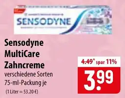 Famila Nord Ost Sensodyne MultiCare Zahncreme Angebot