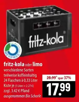 Famila Nord Ost fritz-kola oder limo Angebot