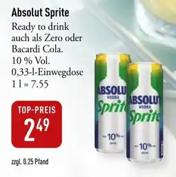 Galeria Markthalle Absolut Sprite Angebot