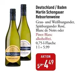 Galeria Markthalle Deutschland/Baden Martin Schongauer Rebsortenweine Angebot