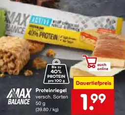 Netto Marken-Discount Max Balance Proteinriegel Angebot