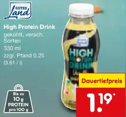 Netto Marken-Discount GUTES Land High Protein Drink Angebot
