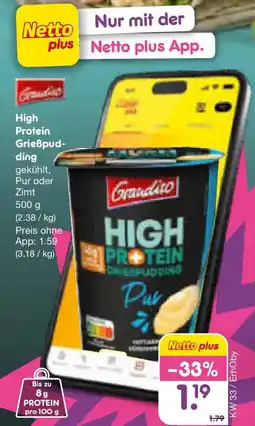 Netto Marken-Discount High Protein Grießpudding Angebot