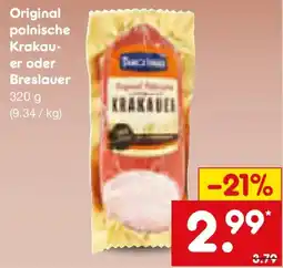 Netto Marken-Discount Original polnische Krakauer oder Breslauer Angebot
