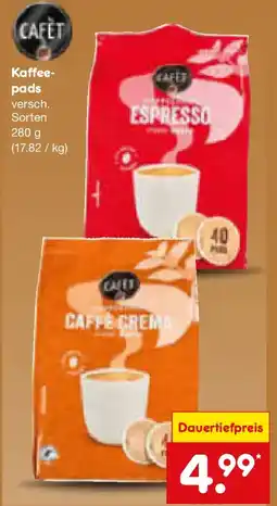 Netto Marken-Discount Cafèt Kaffeepads Angebot