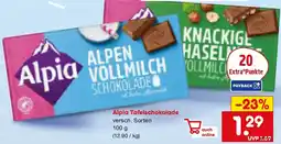 Netto Marken-Discount Alpia Tafelschokolade Angebot