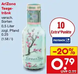 Netto Marken-Discount AriZona Teegetränk Angebot