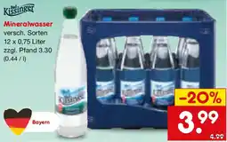 Netto Marken-Discount Bad. Kissinger Mineralwasser Angebot
