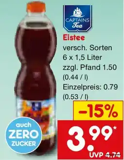 Netto Marken-Discount CAPTAINS Tea Eistee Angebot