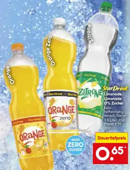 Netto Marken-Discount StarDrink Limonade, Limonade 0% Zucker Angebot