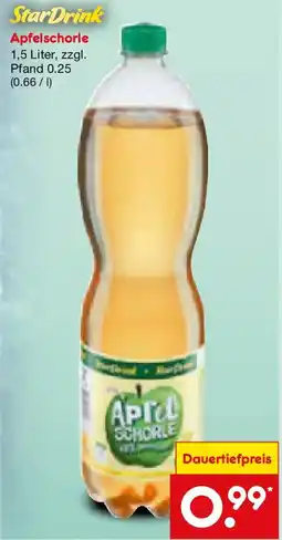 Netto Marken-Discount StarDrink Apfelschorle Angebot