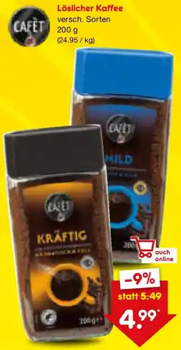 Netto Marken-Discount Cafèt Löslicher Kaffee Angebot