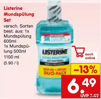 Netto Marken-Discount Listerine Mundspülung Set Angebot