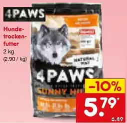 Netto Marken-Discount 4PAWS Hundetrockenfutter Angebot