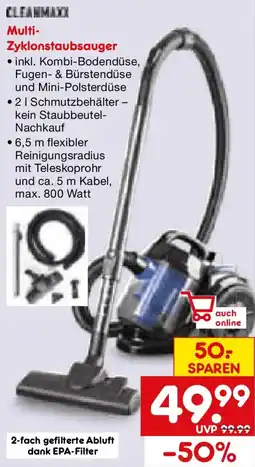 Netto Marken-Discount Cleanmaxx Multi Zyklonstaubsauger Angebot