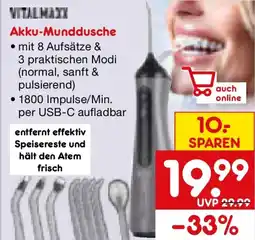 Netto Marken-Discount Vitalmaxx Akku-Munddusche Angebot