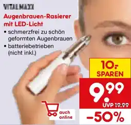 Netto Marken-Discount Vitalmaxx Augenbrauen-Rasierer mit LED-Licht Angebot