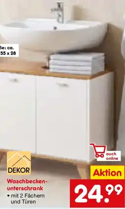 Netto Marken-Discount Dekor Waschbeckenunterschrank Angebot