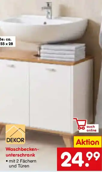 Netto Marken-Discount Dekor Waschbeckenunterschrank Angebot