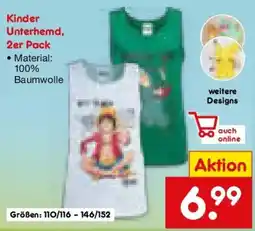 Netto Marken-Discount Kinder Unterhemd, 2er Pack Angebot