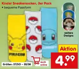 Netto Marken-Discount Kinder Sneakersocken, 3er Pack Angebot