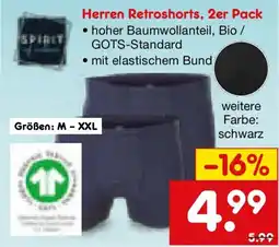 Netto Marken-Discount Spirit Herren Retroshorts, 2er Pack Angebot
