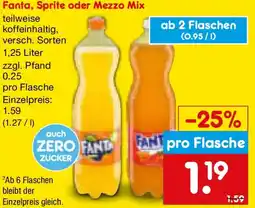 Netto Marken-Discount Fanta, Sprite oder Mezzo Mix Angebot