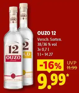 Lidl OUZO 12 Angebot