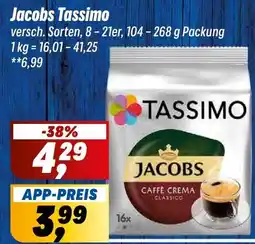 Simmel Jacobs Tassimo Caffé Crema Classico Angebot