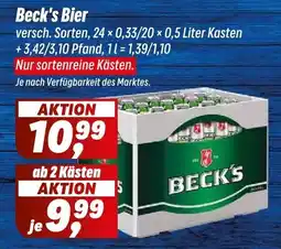 Simmel Beck's Bier Angebot