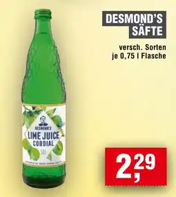 Handelshof DESMOND'S LIME JUICE CORDIAL Angebot