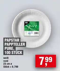 Handelshof PAPSTAR PAPPTELLER PURE Angebot