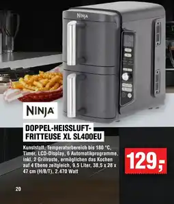 Handelshof NINJA DOPPEL-HEISSLUFT-FRITTEUSE XL SL400EU Angebot