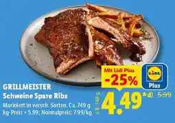 Lidl GRILLMEISTER Schweine Spare Ribs Angebot