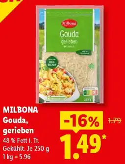 Lidl MILBONA Gouda, gerieben Angebot