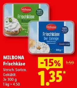 Lidl Milbona Frischkäse Angebot