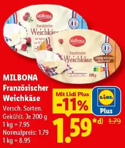 Lidl MILBONA Französischer Weichkäse Angebot