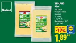 Lidl BIOLAND Käse Angebot